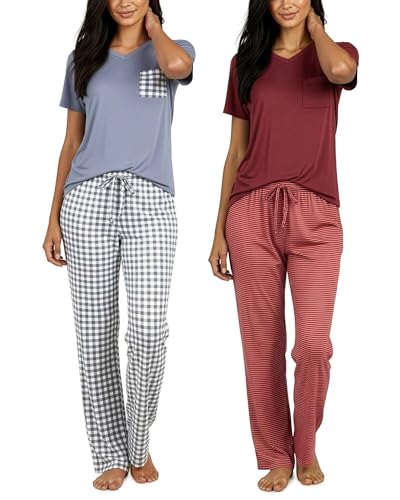 Real Essentials 2 Pack Women's Comfy Pajama Sets