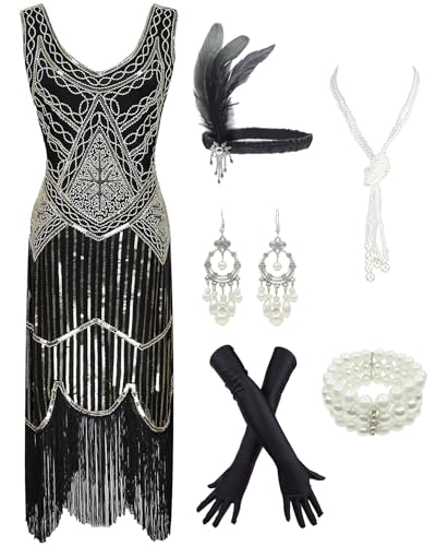 1920s Gatsby Sequin Flapper Dress
