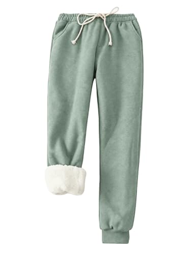 Yeokou Womens Sherpa Lined Sweatpants