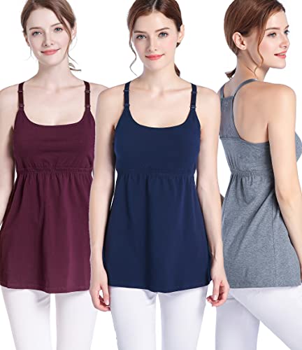 SUIEK 3 Pack Nursing Tank (B07MPB4QKQ)