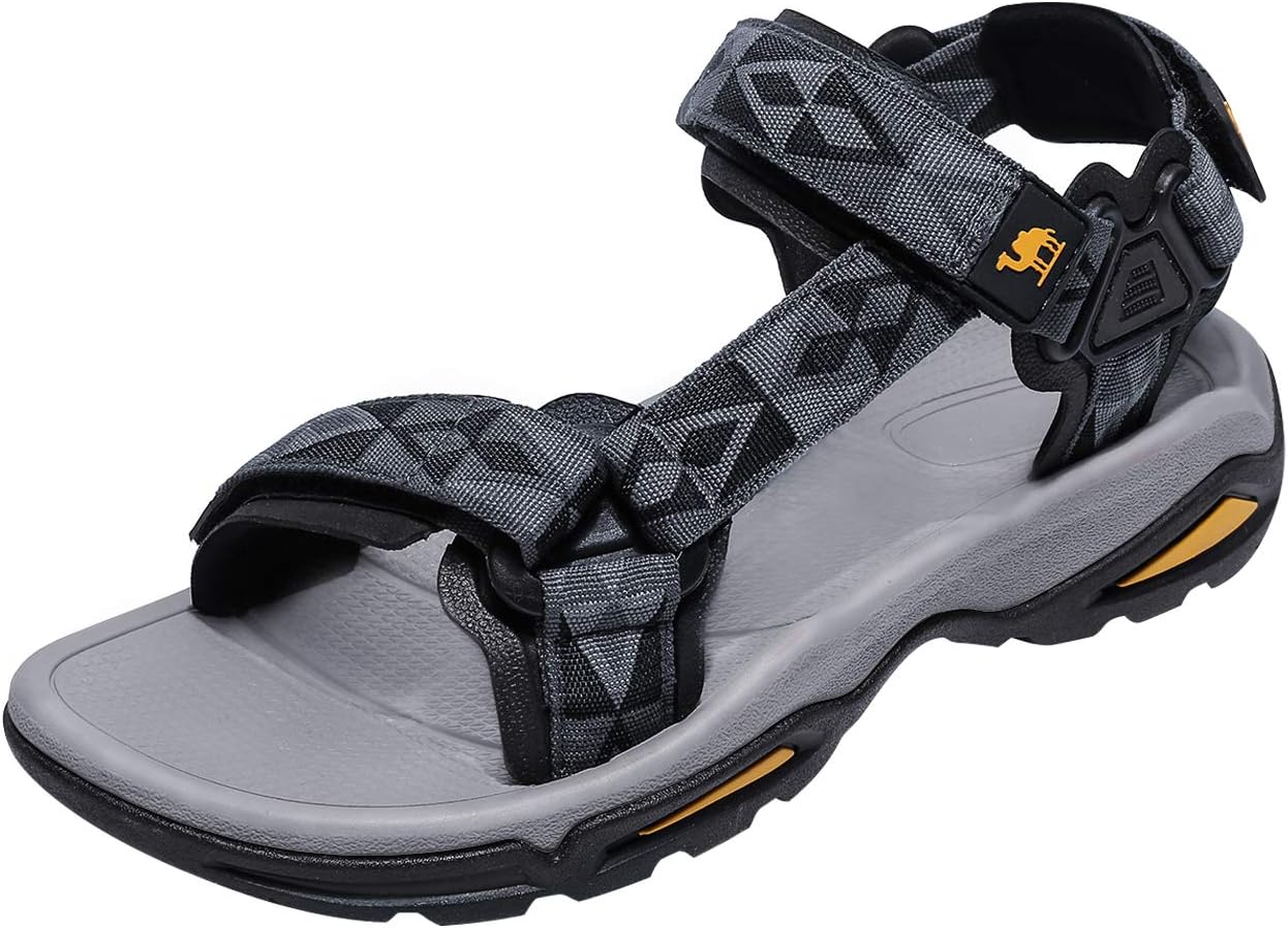 CAMEL CROWN Mens Waterproof Hiking Sandals with Arch Support Open Toe Summer Outdoor Beach Water Comfortable Sport Sandals