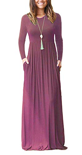 AUSELILY Women's Long Sleeve Maxi Dress