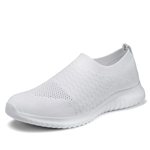 konhill Women's Slip On Sneakers Non Slip Walking Shoes Breathable Mesh Work Casual Lightweight Tennis Workout Shoes