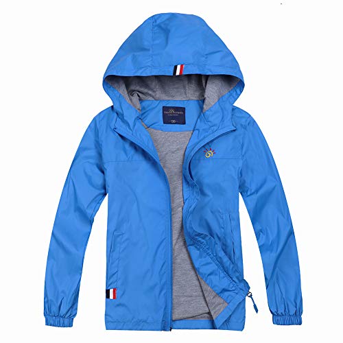 Jingle Bongala Boys Girls Lightweight Breathable Raincoat Waterproof Hooded Rain Jacket Windbreaker Easy to Fold