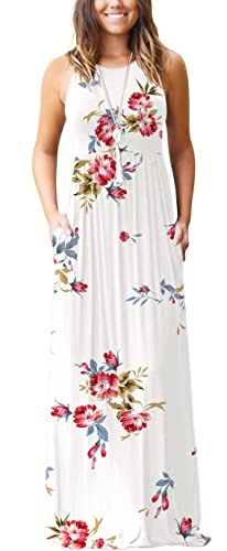 GRECERELLE Women's Sleeveless Racerback Maxi Dress