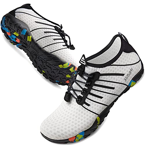 SIMARI Water Shoes Womens Mens Swim Beach Pool Aqua Sports Quick Dry Barefoot Diving Surf Walking
