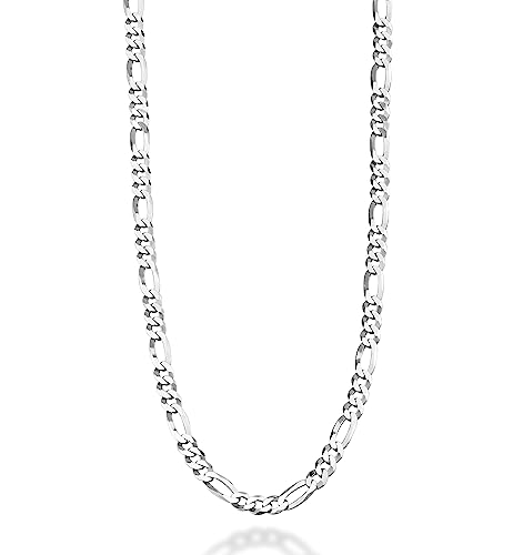 Miabella 5mm Diamond-Cut Figaro Chain