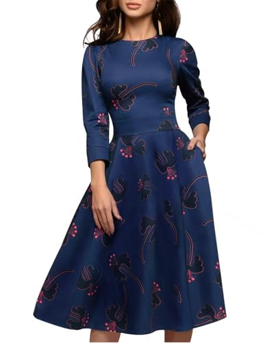 Simple Flavor Floral Vintage Dress (Cotton)