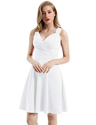 GRACE KARIN Women's Sleeveless Wrap V-Neck A-line Bridesmaid Cocktail Party Dress