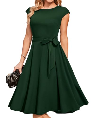 DRESSTELLS Women's Cocktail Dresses, Formal Wedding Guest Church Modest Party Prom Dress 2025
