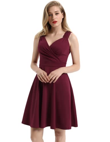 GRACE KARIN Sleeveless Wrap V-Neck A-line Dress