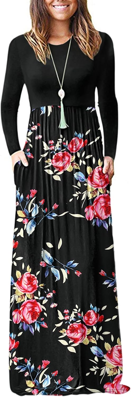 AUSELILY Women's Long Sleeve Dress