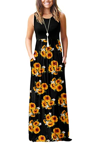 AUSELILY Women's Summer Sleeveless Loose Maxi Dress Casual Long Dresses with Pockets 2025 New