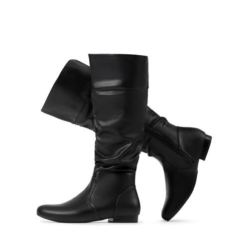 DREAM PAIRS Wide Calf Knee High Pull On