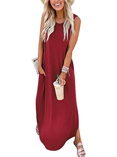 ANRABESS Sleeveless Split Maxi Dress