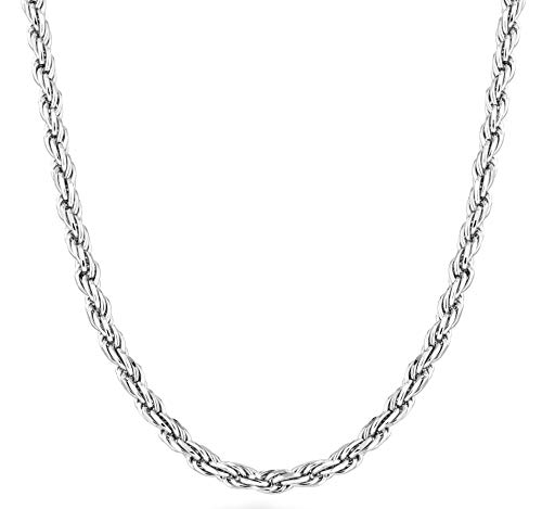 Miabella 2/3mm Diamond-Cut Rope Chain