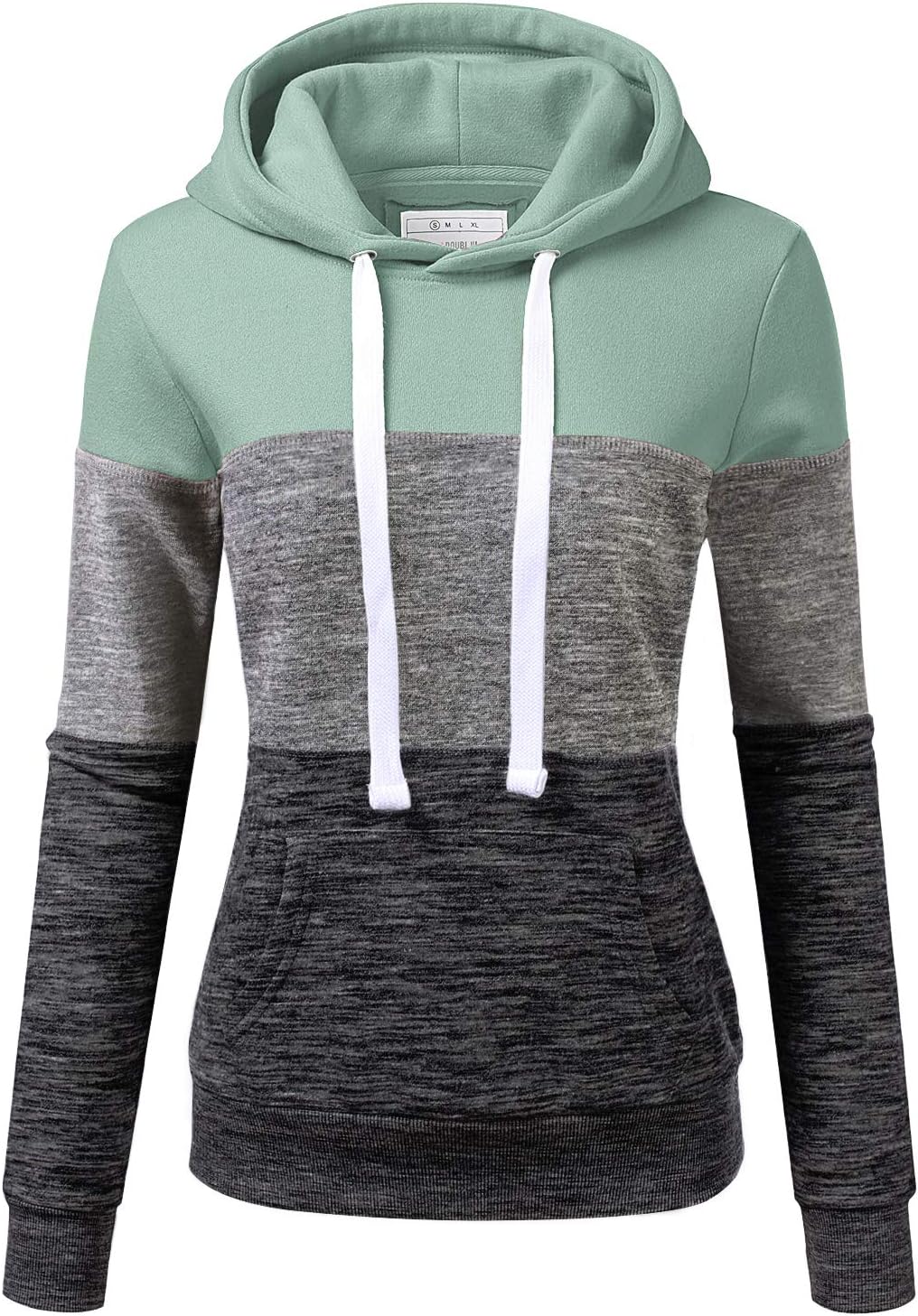 DOUBLJU Basic Lightweight Pullover Sweater Top Essential Comfy Casual Hoodie Sweatshirt for Womens Clothes with Plus Size