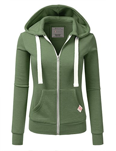 DOUBLJU Lightweight Thin Zip-Up Hoodie Jacket for Women with Plus Size