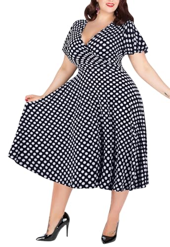 Nemidor Plus Size V‑Neck Midi