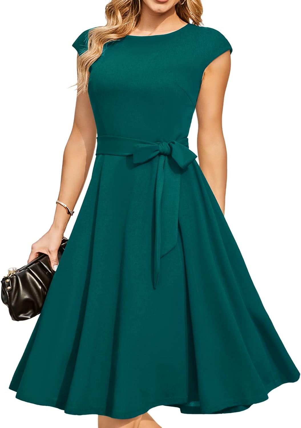 DRESSTELLS Women's Cocktail Dresses, Formal Wedding Guest Church Modest Party Prom Dress 2025