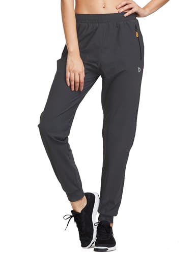 baleaf Women's Joggers Running Hiking Pants Lightweight Quick Dry Athletic Travel Workout with Zipper Pockets
