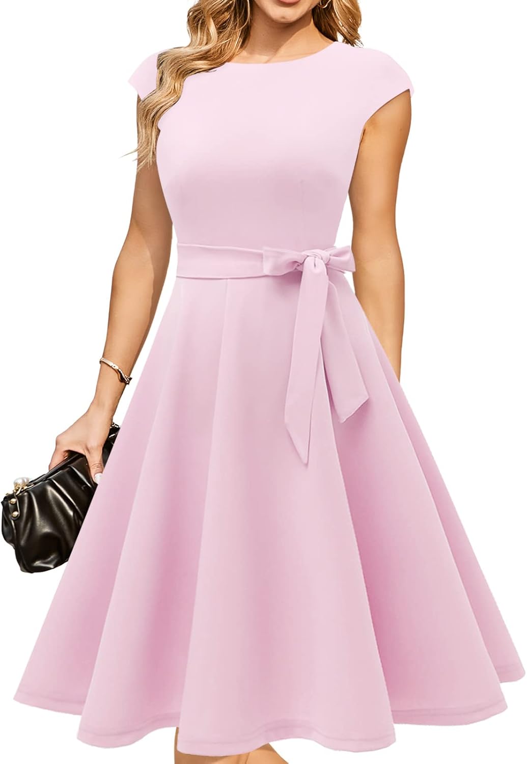 DRESSTELLS Women's Cocktail Dresses, Formal Wedding Guest Church Modest Party Prom Dress 2025