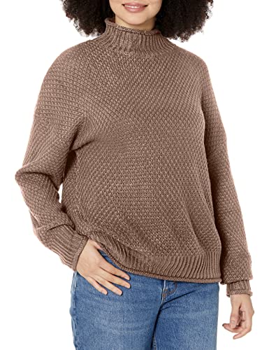 ZESICA Women's Turtleneck Batwing Sleeve Loose Oversized Chunky Knitted Pullover Sweater Jumper Tops
