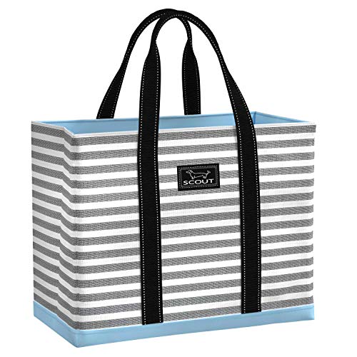 SCOUT Original Deano Tote Large - Durable Lightweight Open Top Beach, Pool & Lake Bag, Inside Zip Pocket, Folds Flat