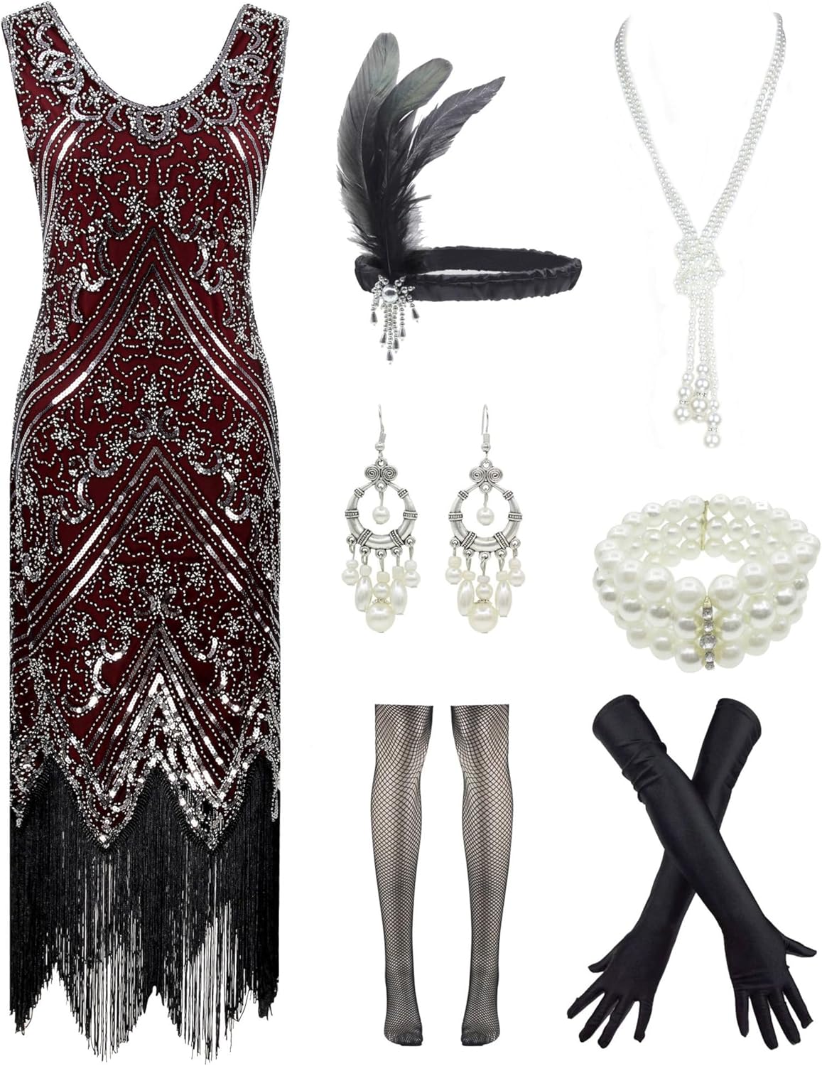 1920s Gatsby Sequin Flapper Dress (Budget Pick)