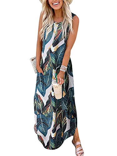 ANRABESS Women Summer Maxi Dress Beach Vacation Sundress Sleeveless Casual Loose Shirt Dresses 2025 Travel Outfits