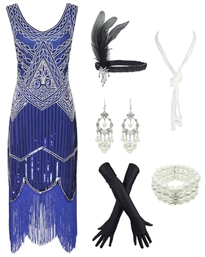 1920s Gatsby Sequin Flapper Dress