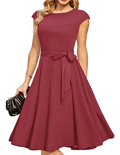 DRESSTELLS Women's Cocktail Dresses, Formal Wedding Guest Church Modest Party Prom Dress 2025