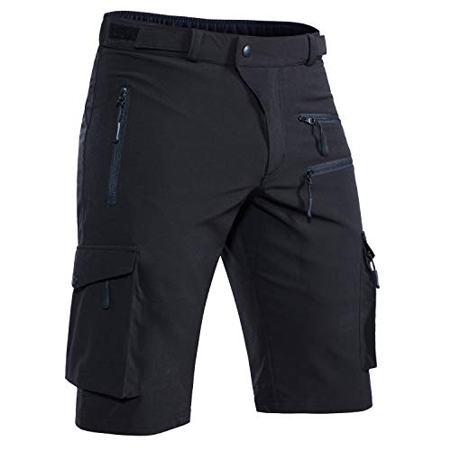 Men's Mountain Bike Shorts Stretch Hiking Cargo Shorts Quick Dry with Zipper Pocket for Bicycle Cycling Casual Golf