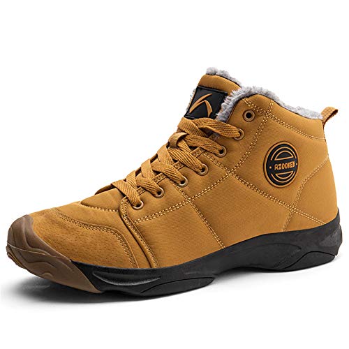 UPSOLO Mens Winter Trekking Snow Boots