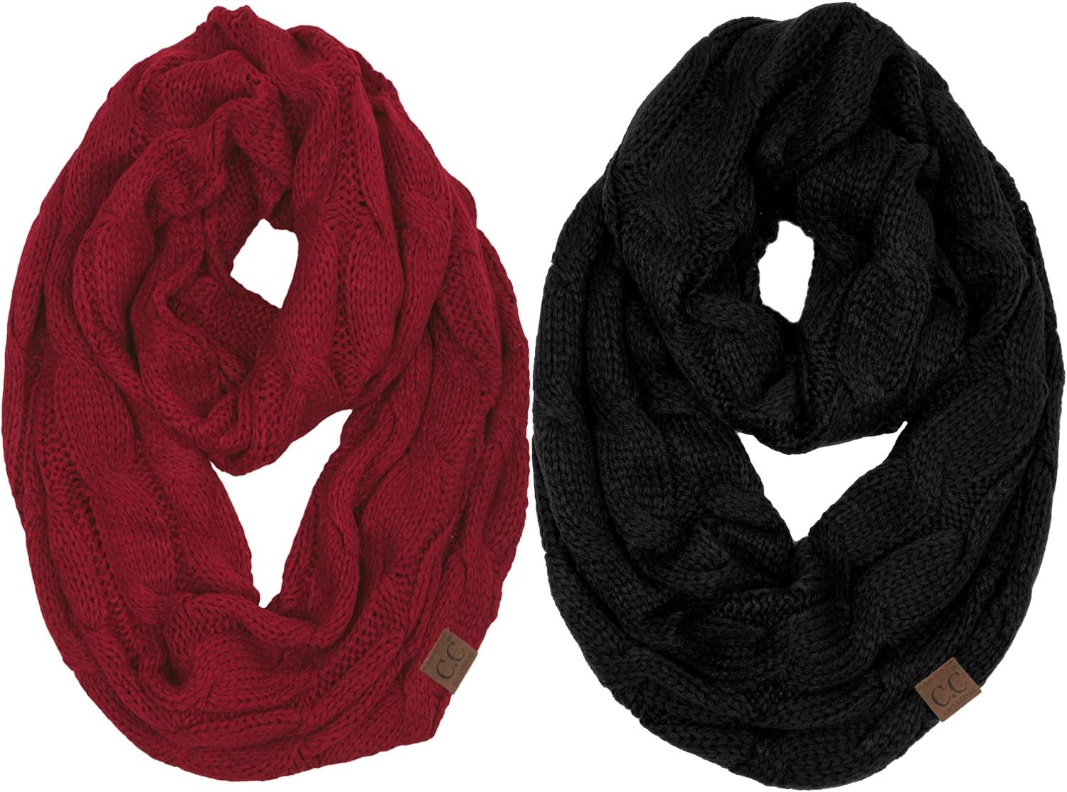 Funky Junque Cable Knit Infinity Scarf