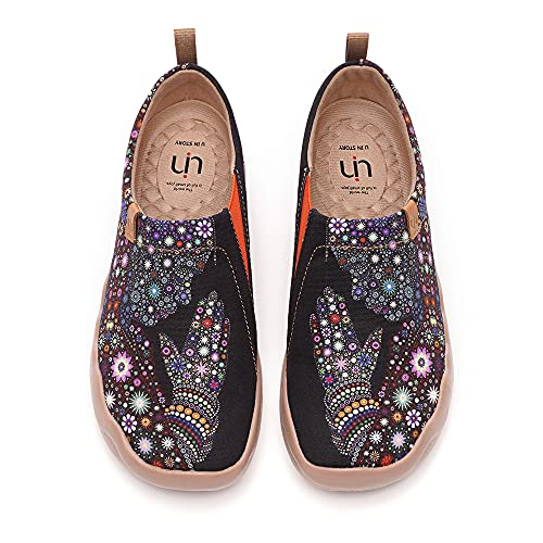 UIN Women's Art Travel Slip-On Shoes Casual Lightweight Breathable Flats Comfortable Loafers