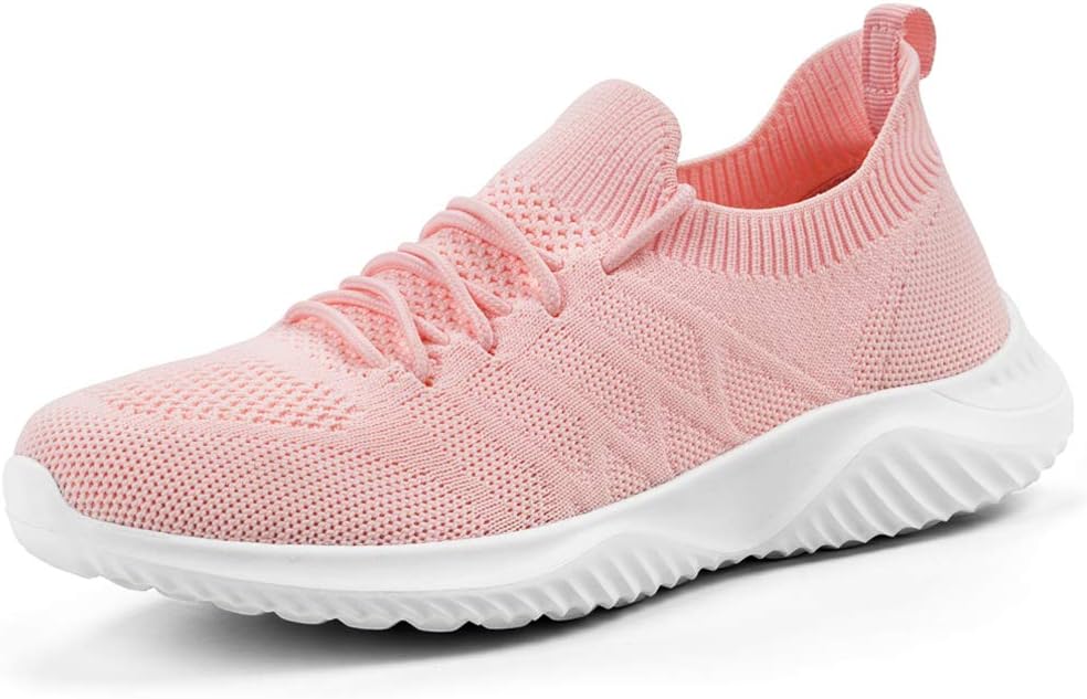 Akk Womens Walking Tennis Shoes - Slip On Memory Foam Lightweight Casual Sneakers for Gym Work Travel Workout