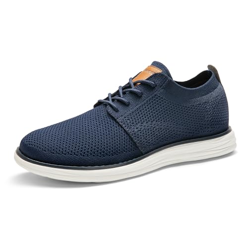 Bruno Marc Men's KnitFlex Breeze Mesh Sneakers Oxfords Lace-Up Lightweight Casual Walking Shoes