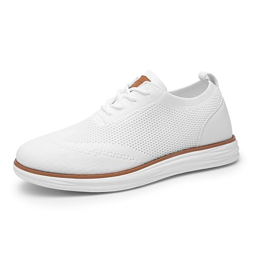 Bruno Marc Men's KnitFlex Breeze Mesh Sneakers Oxfords Lace-Up Lightweight Casual Walking Shoes