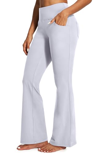 IUGA Yoga Pants Women Wide Leg High Waist Bootcut Workout Flare Leggings Tummy Control Work Dress Pants Women 4 Pockets