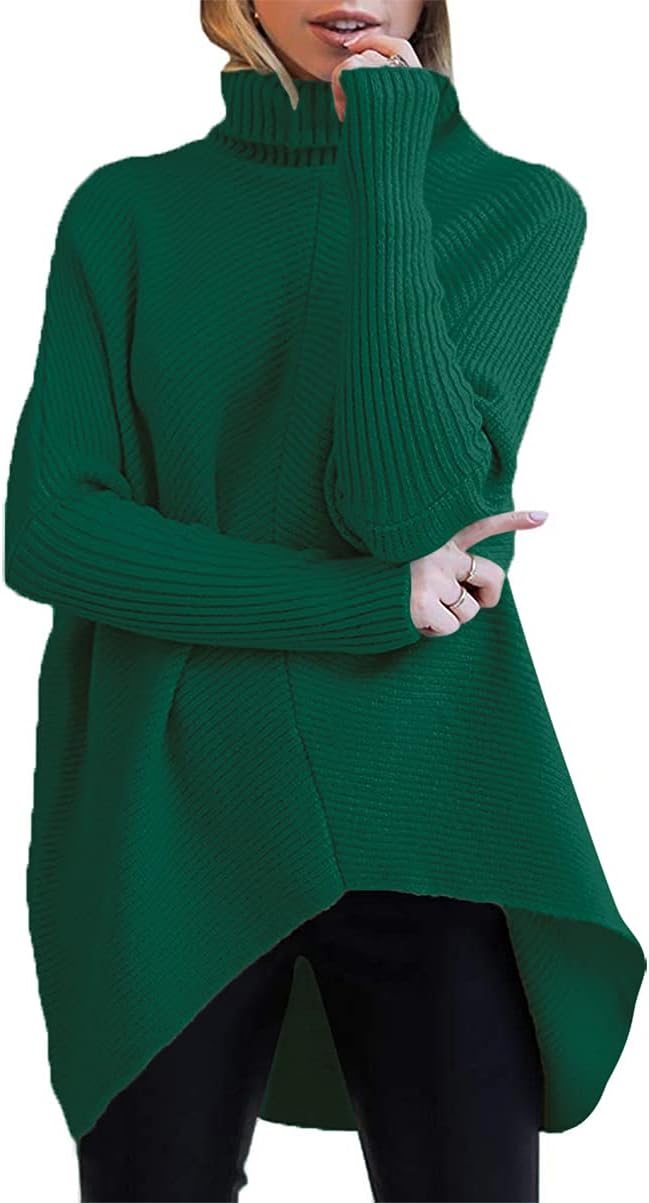ANRABESS Oversized Turtleneck Pullover