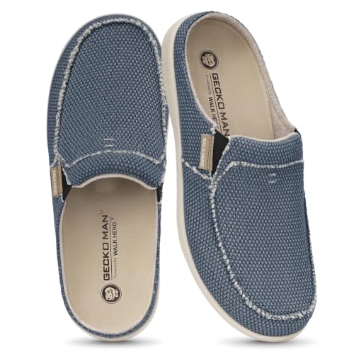 Mens Slippers with Arch Support, Canvas House Slipper
