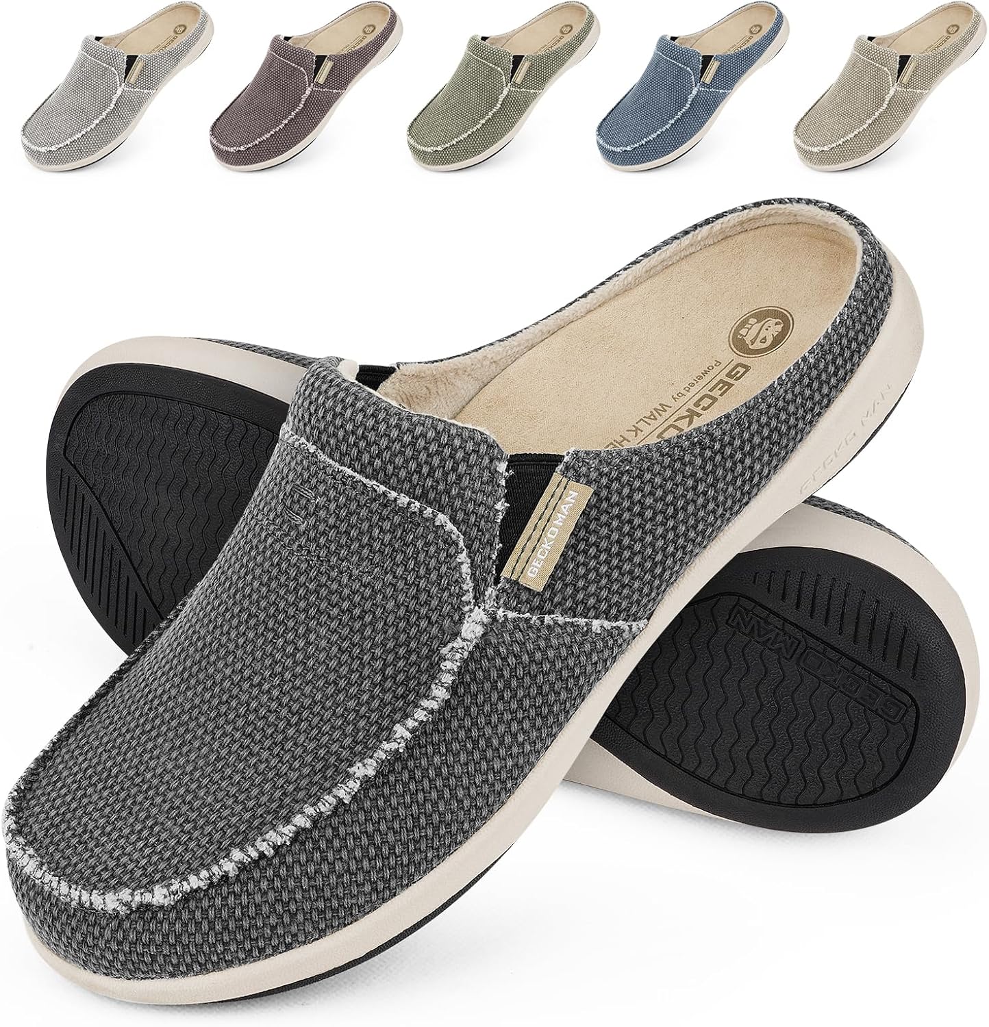 WALKHERO Mens Slippers (Arch Support)
