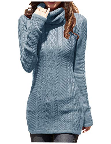v28 Polo Neck Cable Knit Dress