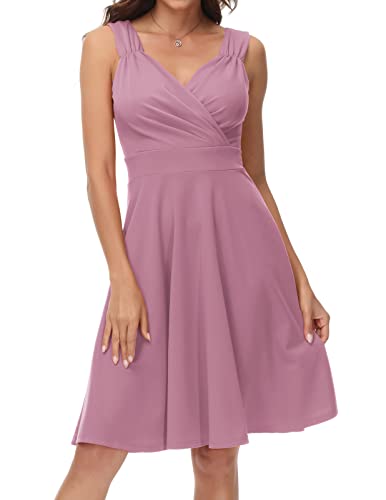 GRACE KARIN Sleeveless Wrap V-Neck A-line Dress