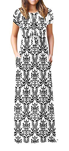 VIISHOW Women Short Sleeve Casual Maxi Dresses with Pockets