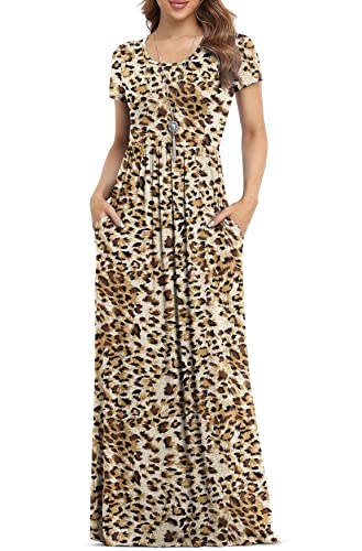 VIISHOW Women Short Sleeve Casual Maxi Dresses with Pockets