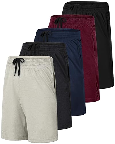 Real Essentials 5 Pack Mesh Athletic Shorts