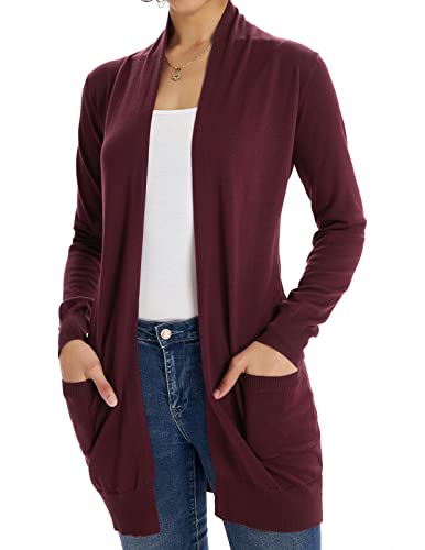 GRACE KARIN Women Lightweight Cardigan Sweaters with Pocket Long Sleeve Shrugs