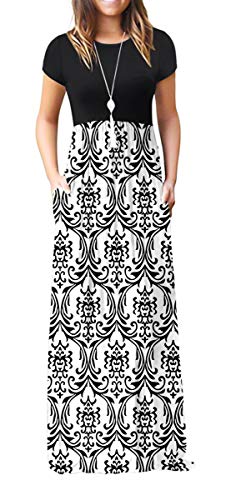 VIISHOW Women Short Sleeve Casual Maxi Dresses with Pockets